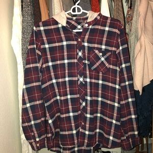 Flannel hoodie